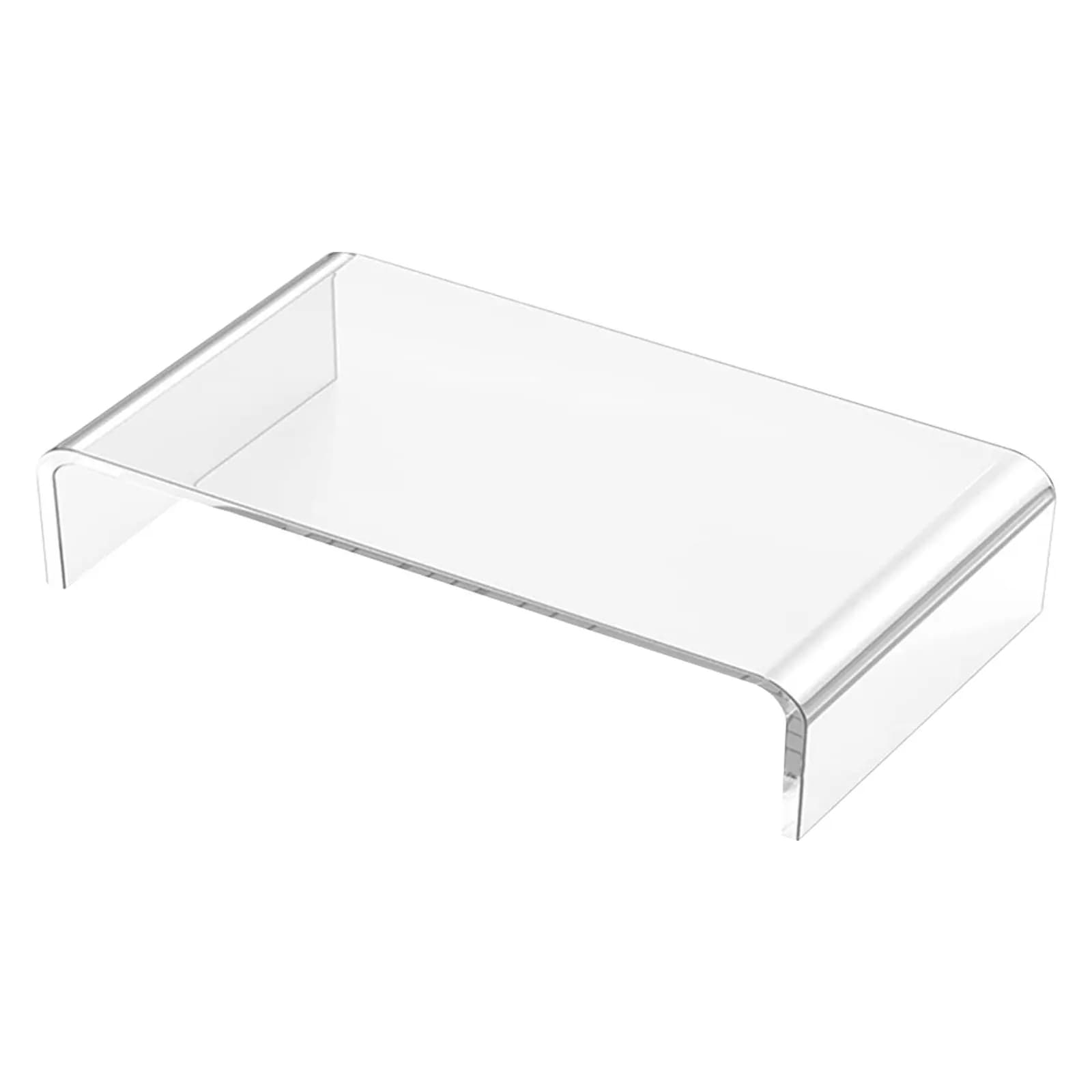 Supporto per Monitor in Acrilico Trasparente, Rialzo per Schermo del Computer, Supporto Trasparente per Laptop, Mensola per Monitor da Ufficio