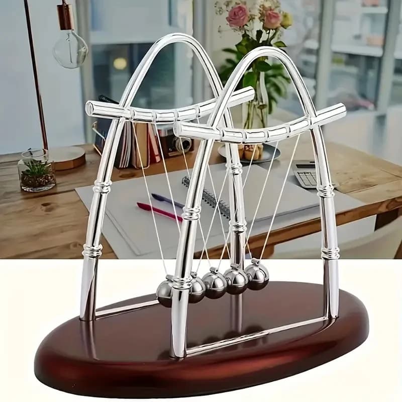 Culla di Newton con sfere in acciaio, movimento perpetuo, collisione di sfere, giocattolo didattico per la scuola, fisica, scienza, pendolo, decorazione per la casa