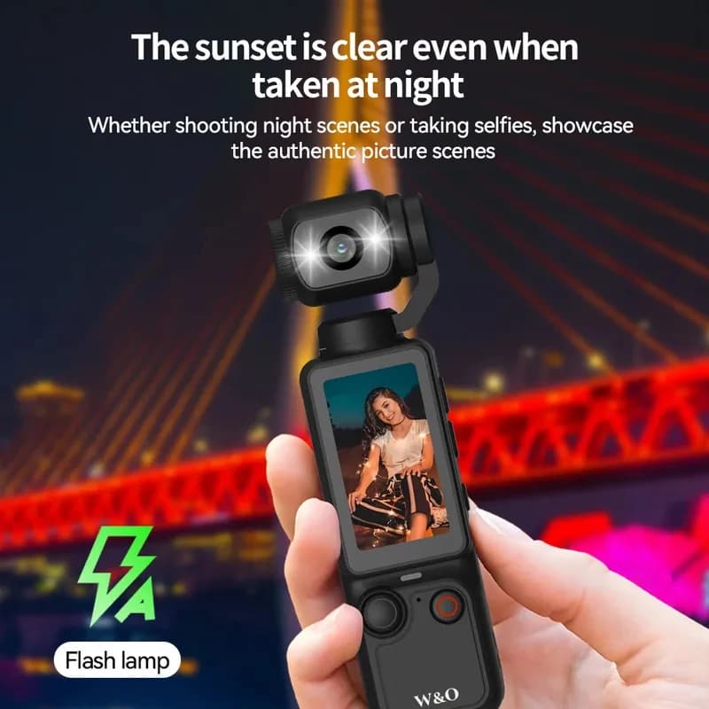 Telecamera Sportiva Portatile 1080P WiFi Indossabile, Registratore per Bicicletta e Moto, Mini Cam per Vlogging