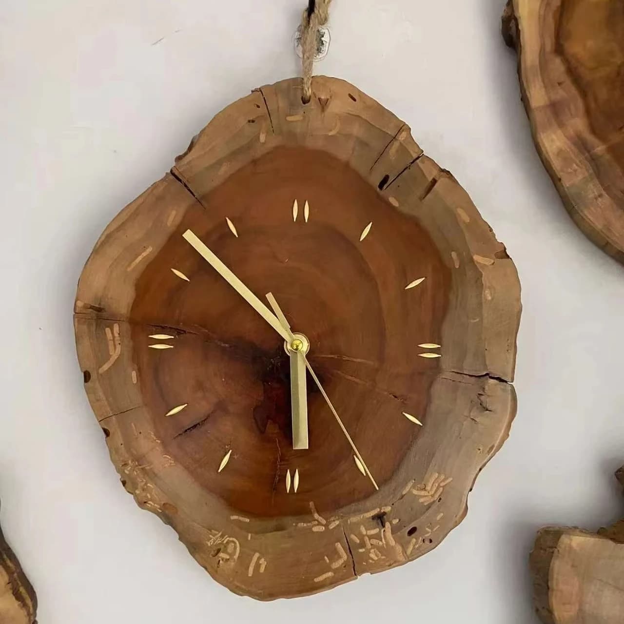 Orologio da Parete Creativo in Legno Massiccio, Orologio Decorativo per Casa