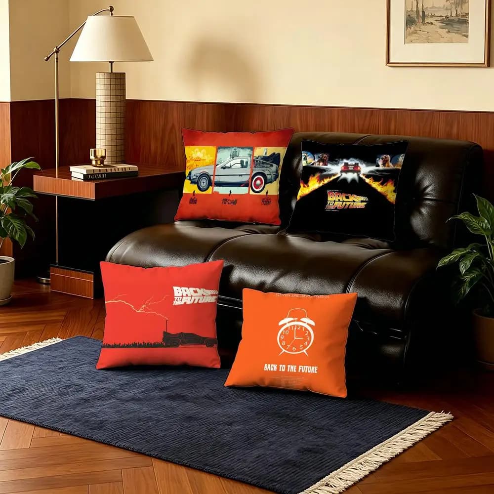 Fodere per cuscini Classic B-Back To The FutureS, 4 pezzi, in peluche corto ultra morbido, 40x40 45x45, stile Boho, per divano e camera da letto