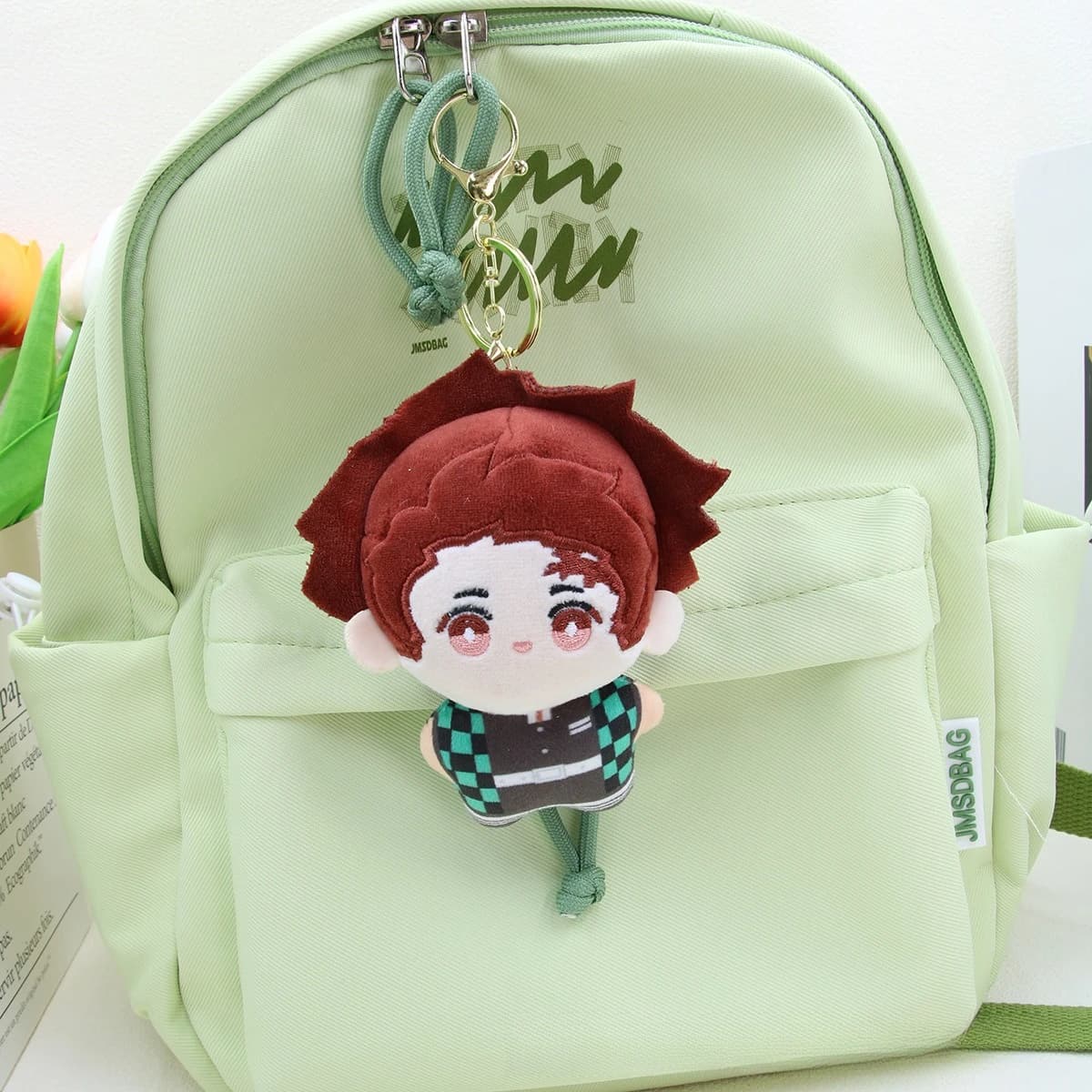 Kawaii Demon Slayer Plush Doll Keychain Cute Chibi Tanjirou Nezuko Collectible Pendant Anime Fan Gift
