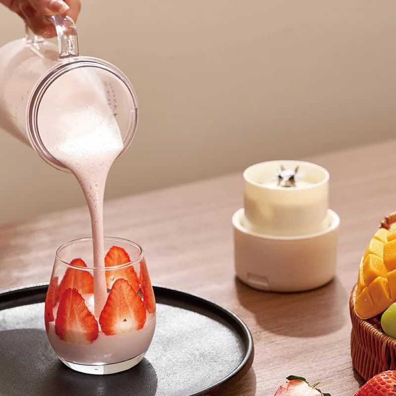 500ml Multifunction Electric Juicer Wireless Juicer Cup Ice Crusher Mini Milkshake Blender 20 Blade Knife Portable Juice Machine
