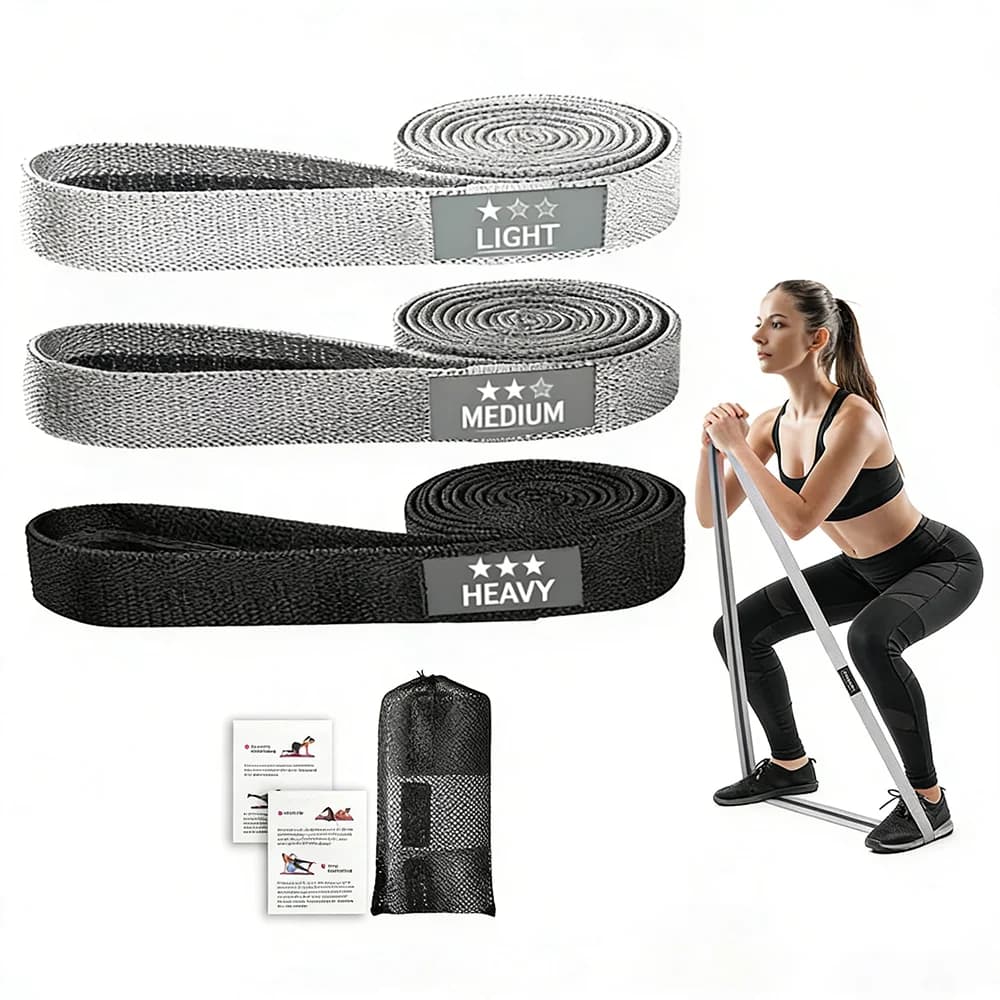 Long Elastic Fabric Band for Exercises Total Body, Fitness Circle, Unisex Elastic Bands for Yoga, Gym Support Bands
