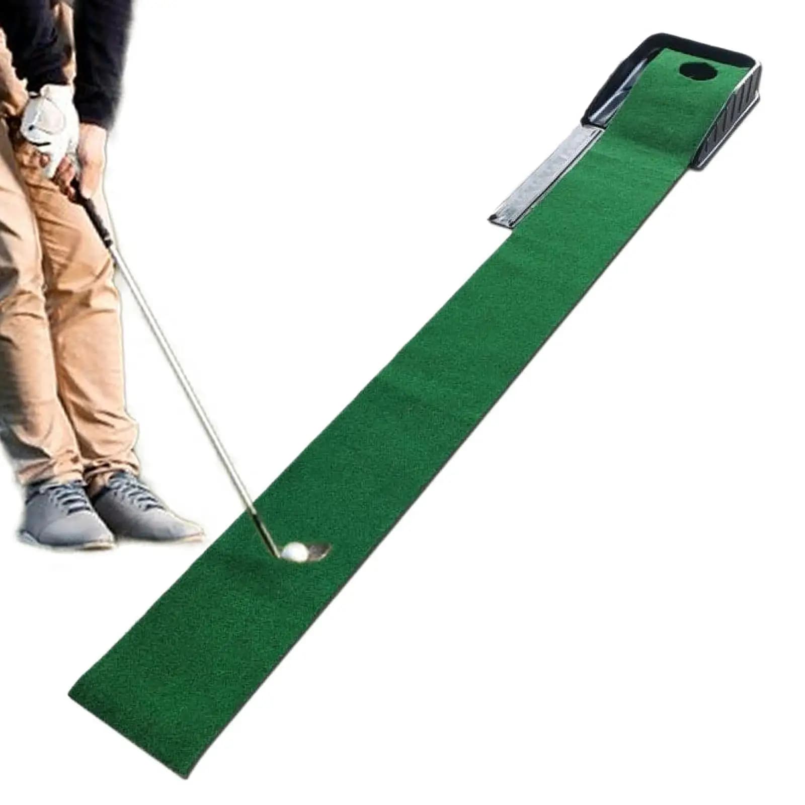 Golf Putting Green Mat Matt 7 piedi portatile con palla 216 cm x 22 cm Attrezzatura pratica