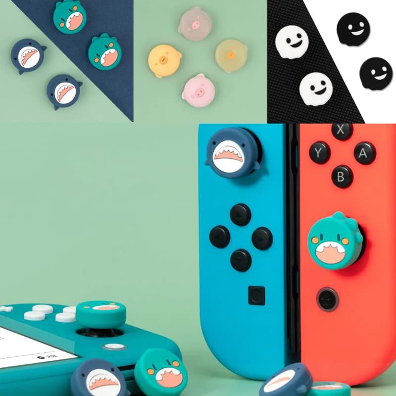 Ghost Shark Soft Thumb Stick Grip Cap Joystick custodia protettiva per Nintendo Switch NS Lite Joy-con Controller custodia a levetta