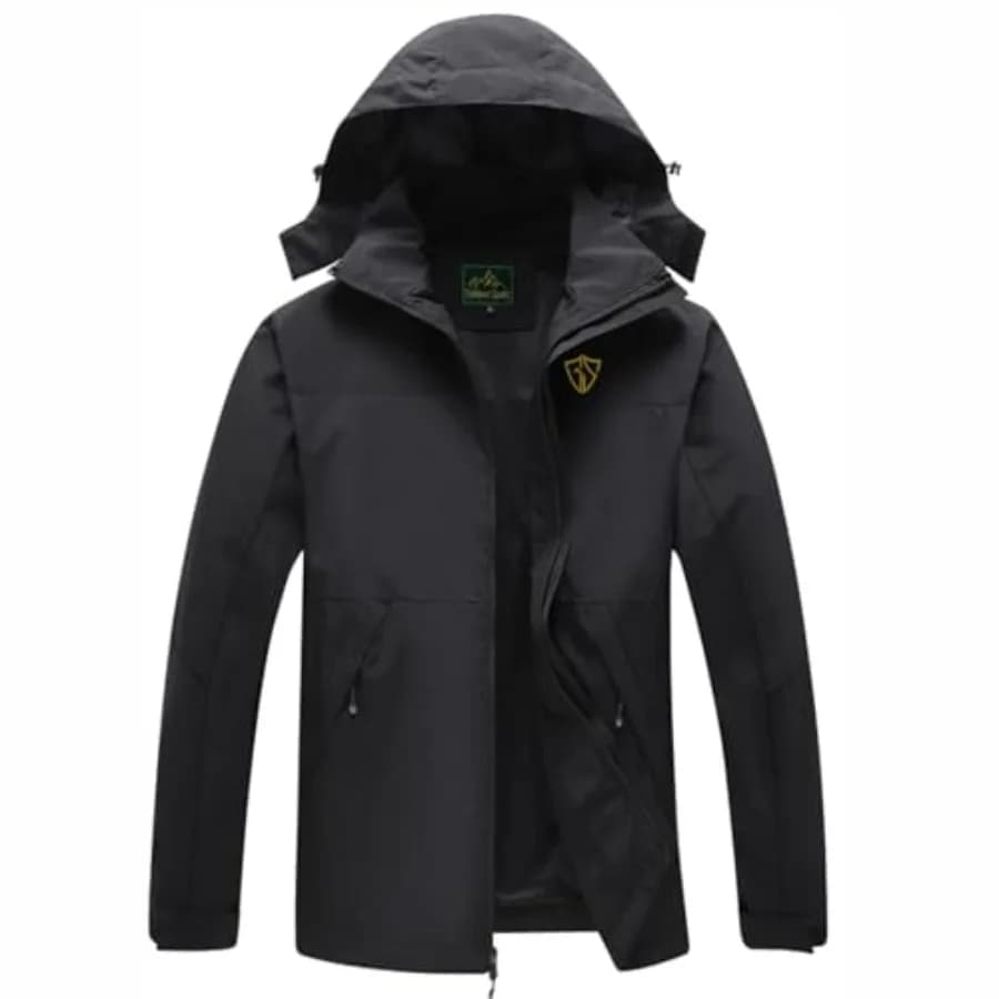 Rain Jacket for Men, Mens Waterproof Raincoat Lightweight Rain Jackets Outdoor Rain Coat Windbreaker with Hood