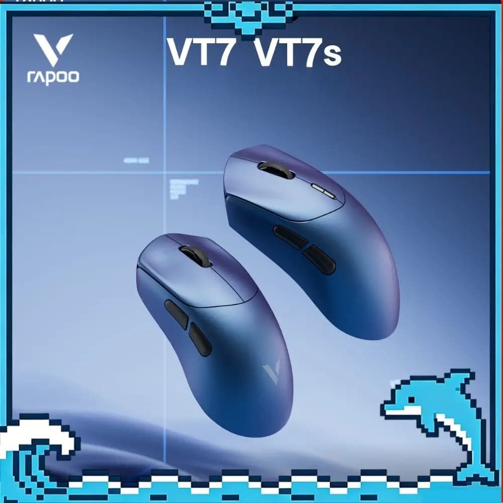 Mouse da Gaming Rapoo VT7 MAX Master V2 Wireless Dual-Mode con Polling Rate 8000Hz, Sensore PAW3955 Ultimate e Batteria a Lunga Durata NORDIC 54H20
