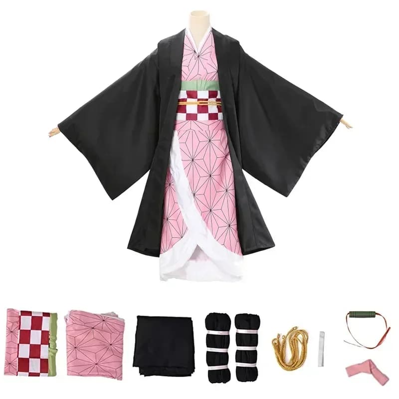 Costume di Halloween per Bambini, Cosplay Anime Cartoon, Tanjiro Nezuko, ShISA, Bu Kostuum, 10/2026 Anse, Halloween Kostuum
