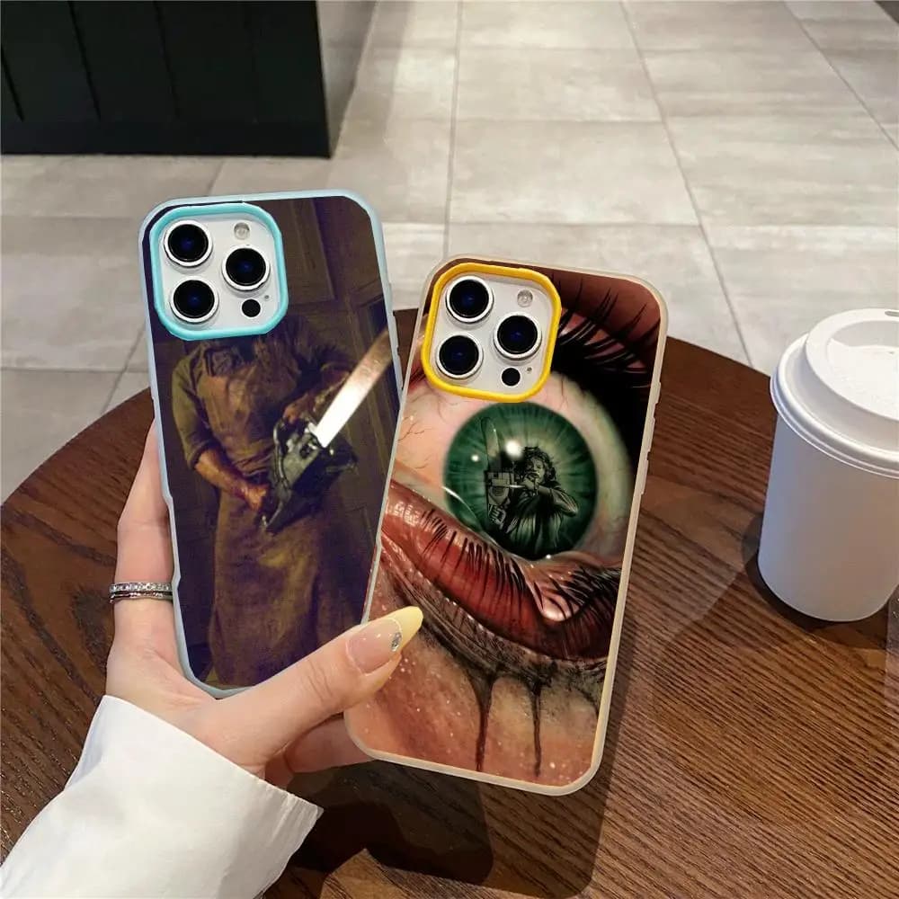 Cover per telefono The Texas Chain Saw Massacre in gel a doppio strato antiurto per iPhone 17 16 15 14 13 12ProMax