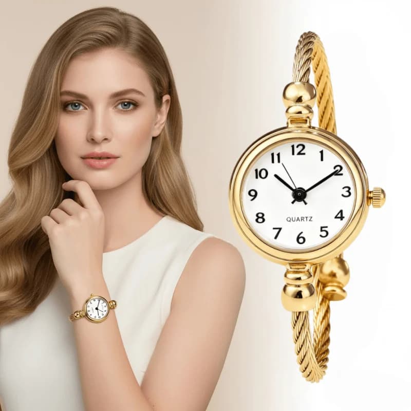 Women's Luxury Retro Watches Fashion Slim Chain Women's Wrist Watch Small Gold Elegant Watches For Women's Reloj Para Mujer