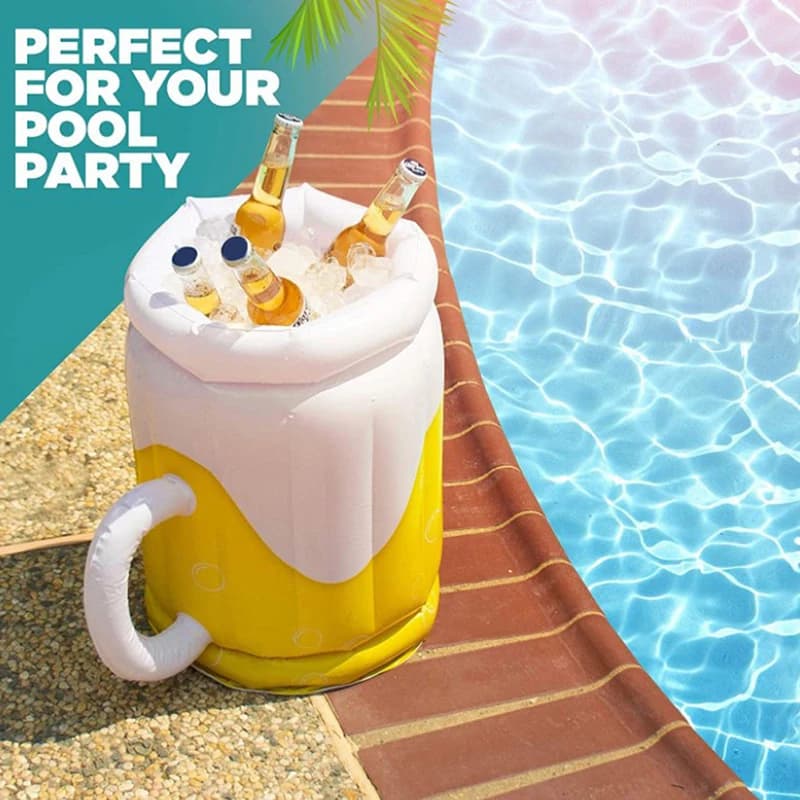 1 pz gonfiabile Pvc boccali di birra refrigeratori estate spiaggia acqua giocattoli Soda secchiello per il ghiaccio tazza per bere casa Bar Party acqua fredda bevande tazze