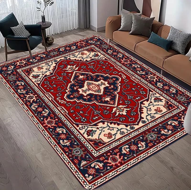 Tappeto Kilim Persiano Tradizionale, Tappeto Orientale Vintage per Soggiorno, Tappetino Antiscivolo Grande per Camera da Letto, Ingresso e Arredamento Casa