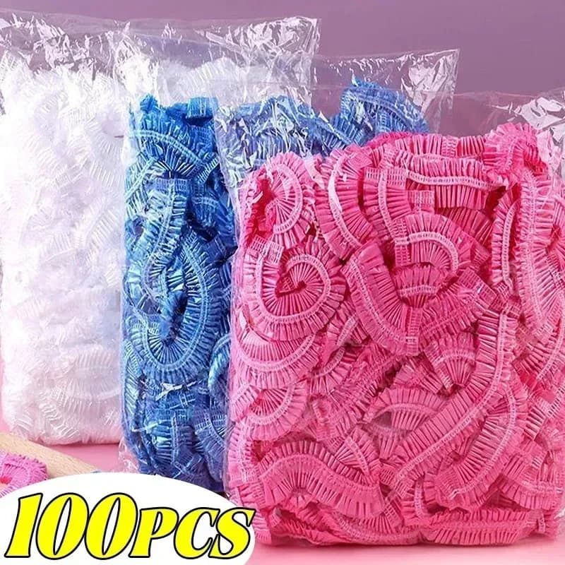 Pieces/set Cap Bathroom Accessories Miss Sauna Hat Water Proof Pink Bath Spa Salon Hotel Hair Dye Products Household Home Garden