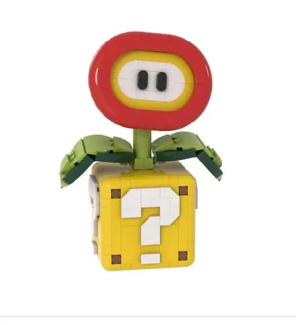 MOC carino modello di fiore pianta piranha adatto fiori di fiamma assemblato blocchi di mattoni giocattoli educativi per bambini regali di Natale