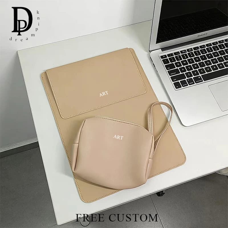 Custodia per Laptop Personalizzata per Ufficio e Pendolarismo, Lussuosa in Pelle PU, Protettiva con Supporto e Scomparto per Caricabatterie
