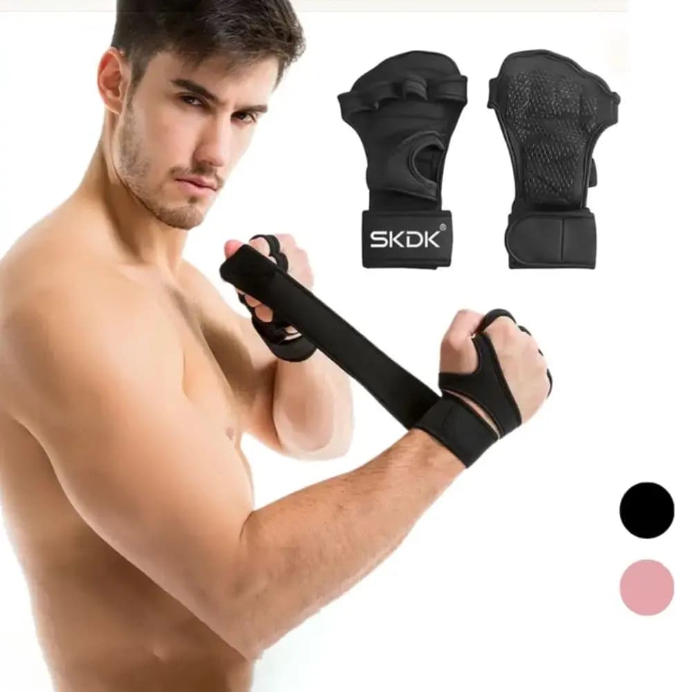 High Quality Anti-Slip Workout Gloves Silicone Breathable Weight Lifting Gloves Hand Protection With Wrist Wraps Sports Gear Gym
