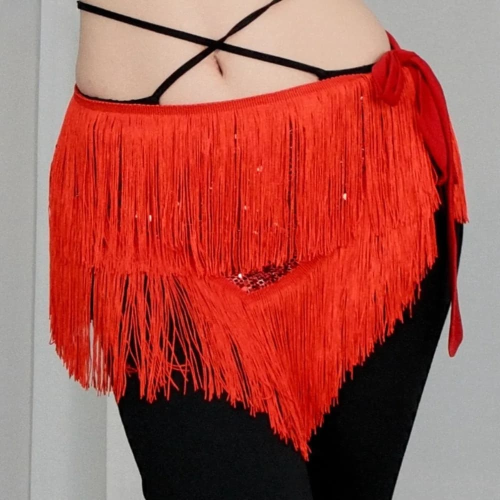 2026 Sequins Fringe Belly Dance Hip Scarf Waist Chain Performance Practice Belt