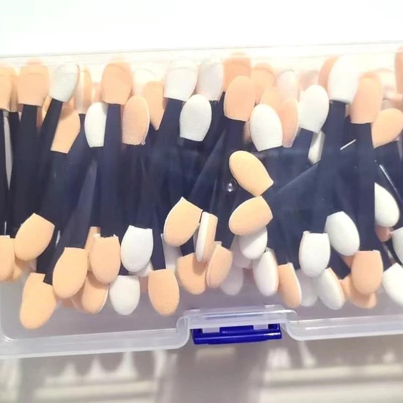 Wholesale100/200pcs Chrome Pigment Brushes Sponge Disposable Applicator Mirror Sponge Stick Double Sided Eyeshadow Nail Powder