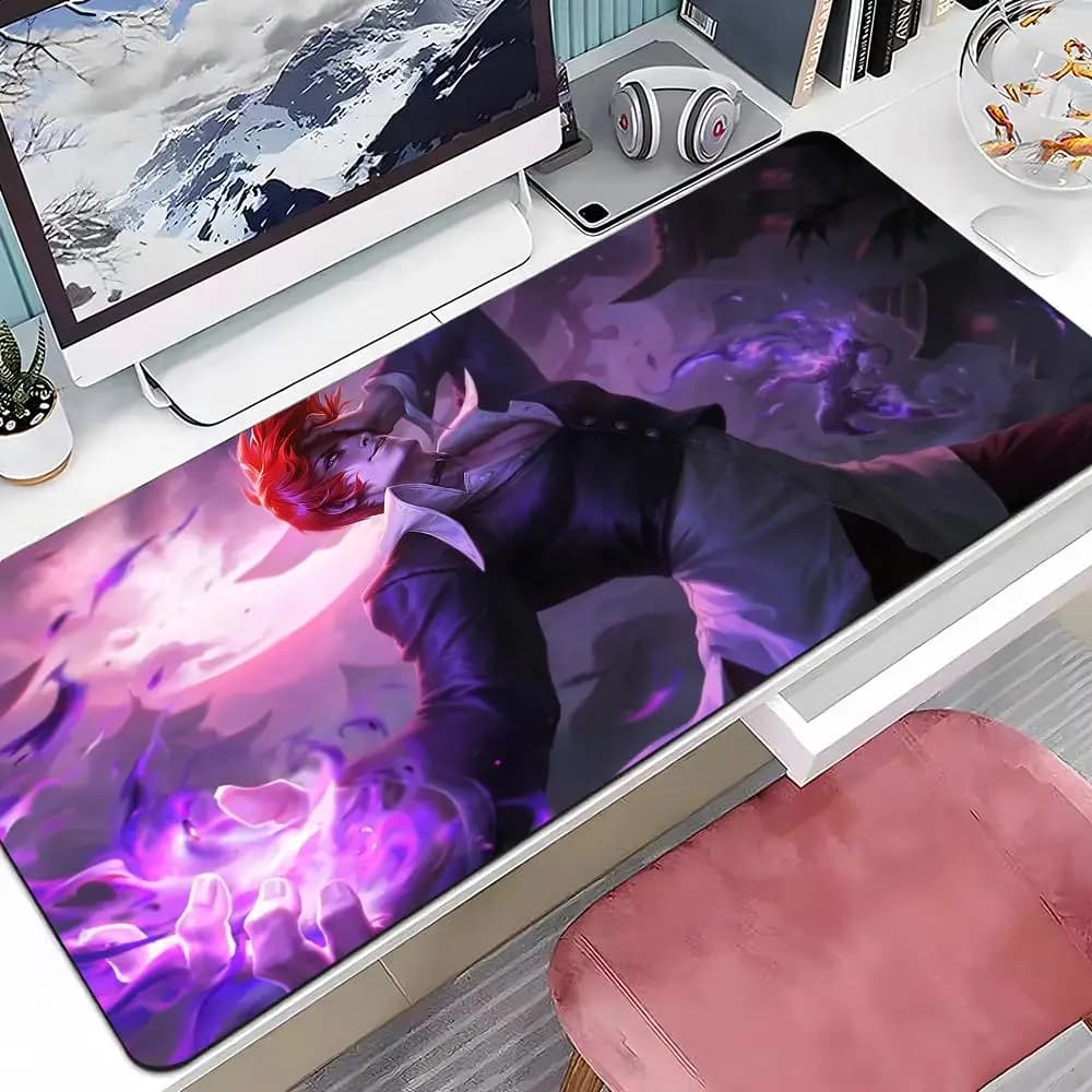 Tappetino per mouse Game King Of Fighter, diverse dimensioni, tappetini quadrati di grandi dimensioni per computer, ufficio, gioco, tappetini per mouse in gomma antiscivolo