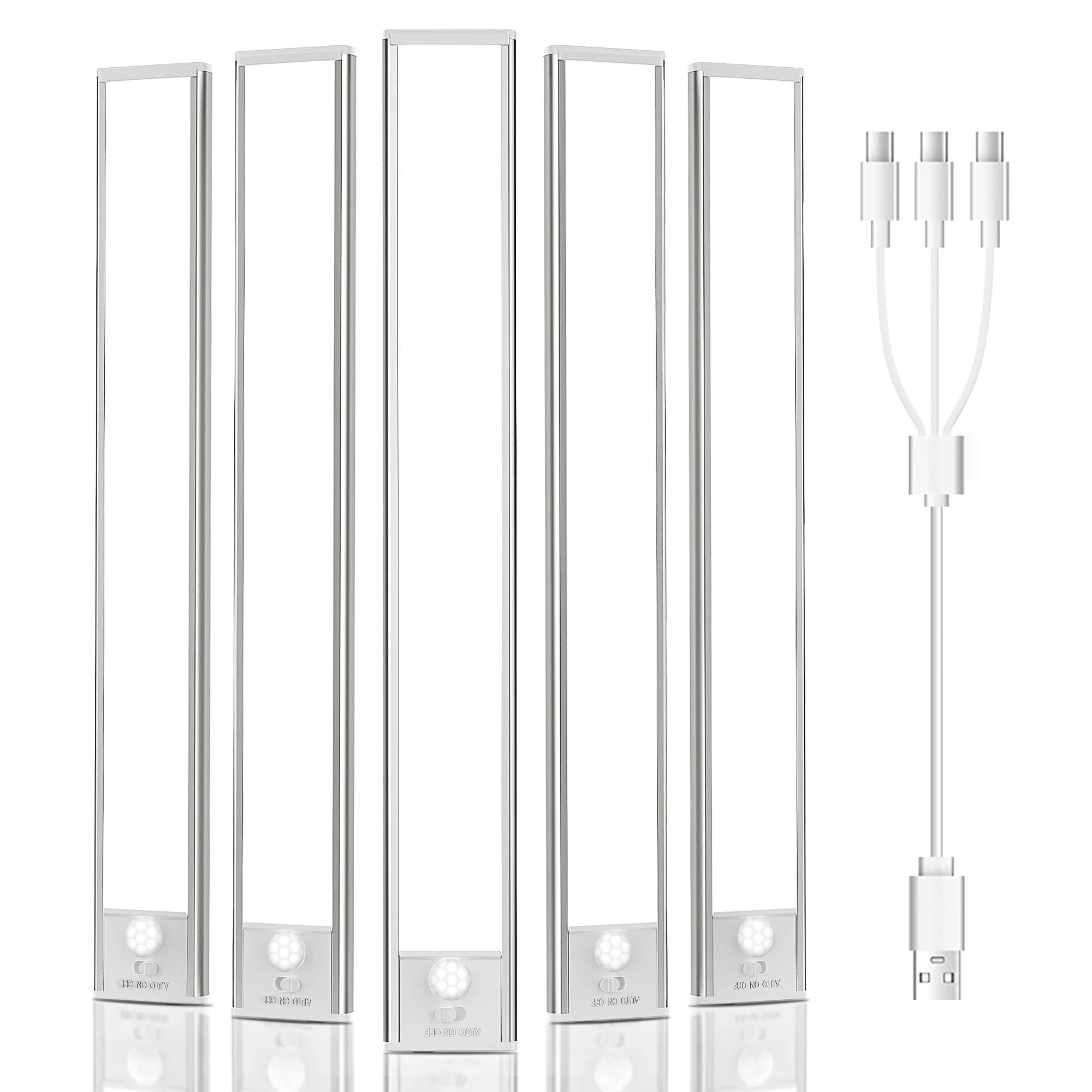 PZSUNLY Luce con sensore di movimento a LED Luce notturna magnetica ricaricabile Luce per armadio dimmerabile a 3 colori per luce per armadio a LED da cucina