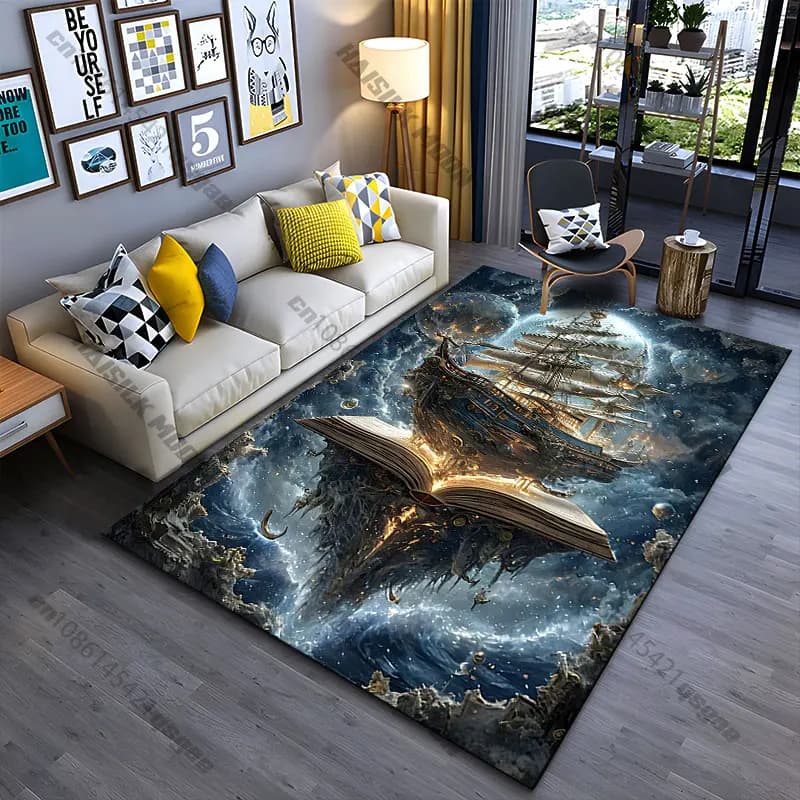 Viaggio nell'imaginatione attraverso regni magici, tappeto da yoga, decorazione per soggiorno, tappetino per bambini, zerbino, tappeto per area gioco