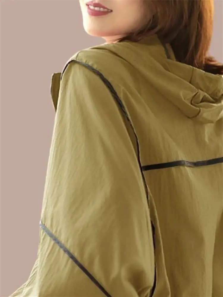 Felpa con Cappuccio Estiva da Donna, Comoda, Leggera, con Protezione Solare, Nuovo Stile alla Moda, Casual, per il Pendolarismo