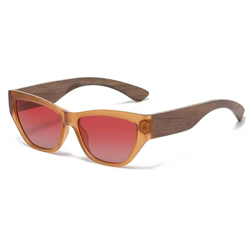 Fashion PC Sunglasses with Wood Legs Men Women Trend High Quality Polarized Acetate Sun Glasses