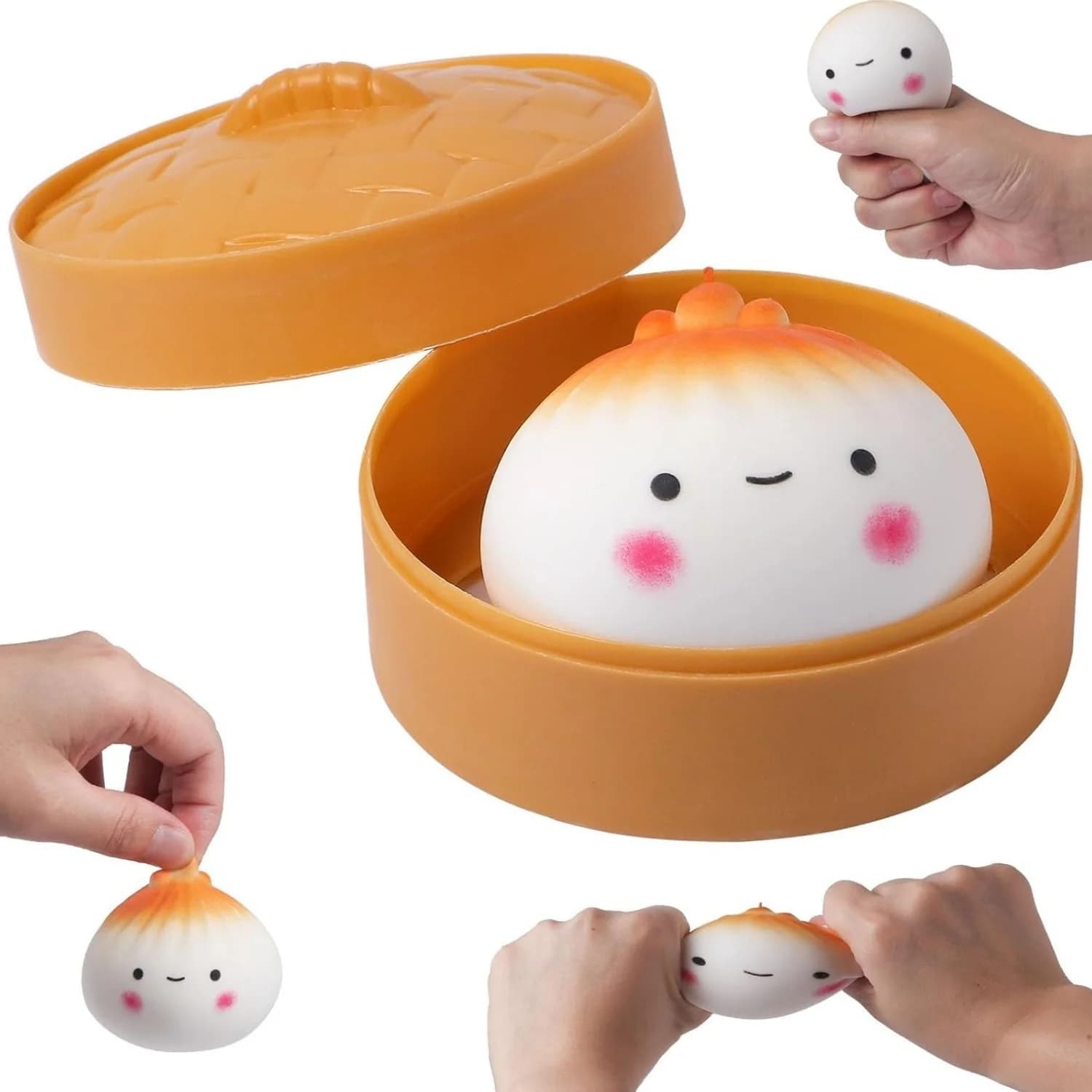 Giocattoli Antistress Giganti a Forma di Pallina di Pasta, Squishies a Forma di Ravioli, Palline Antistress, Giocattoli Sensoriali Fidget con Vaporizzatore, Giocattoli da Scrivania per ADHD