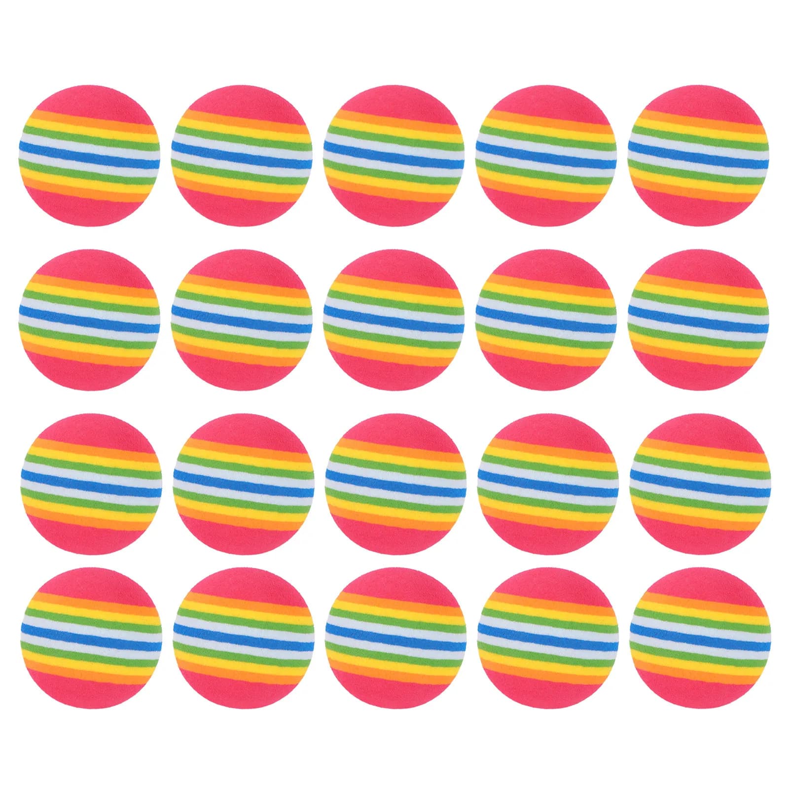 25Pcs Golf Rainbow Eva Balls Soft Lightweight Indoor Training Practice Sponge Ball Approach Shot Aid Sponge Ball