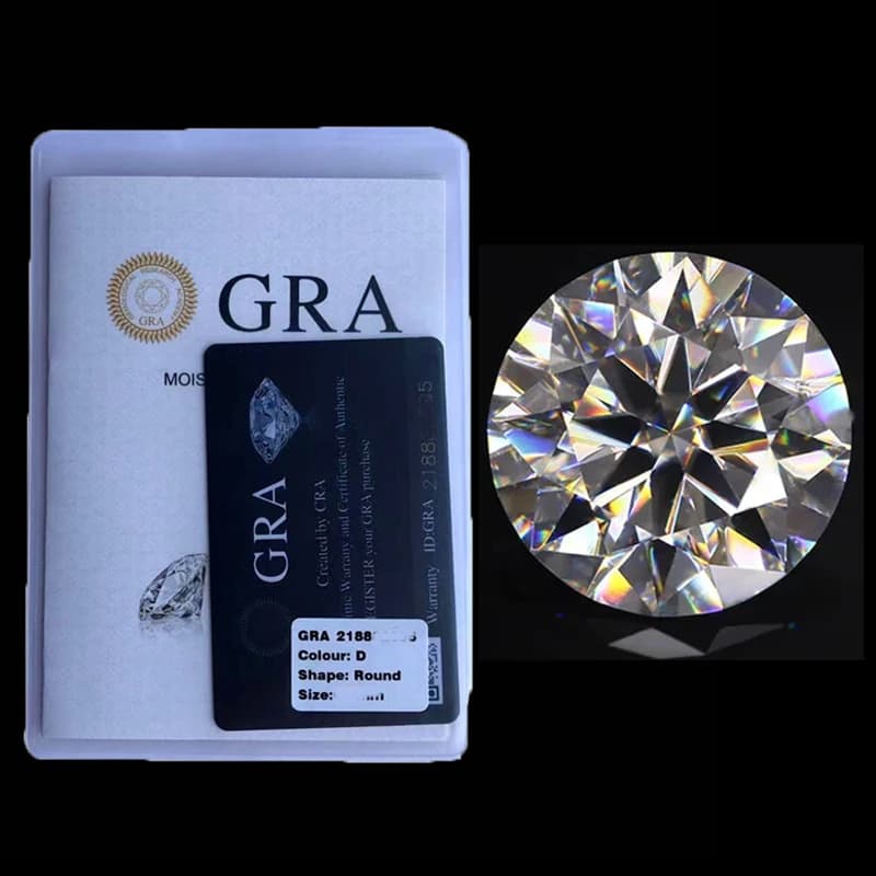 Commercio all'ingrosso 0.5ct 5.0mm certificato piccolo diamante Moissanite taglio brillante pietre Moissanite sciolte gemme per gioielli con rapporto