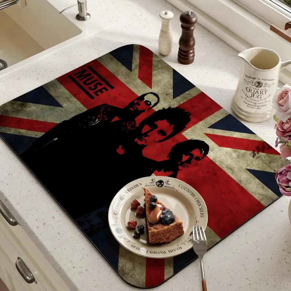 Rock Band M-Muse Floor Mat in Ecological Diatomite Antibacterial and Anti-Odor for Kitchen and Bathroom