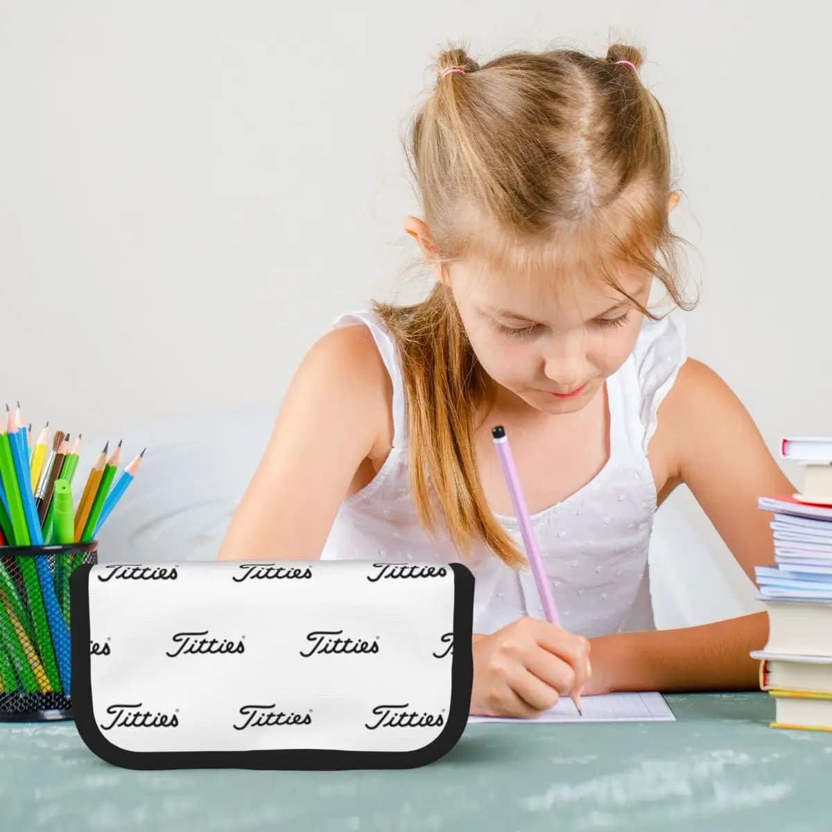 Astuccio Portapenne a Forma di Pallina da Golf, Grande Contenitore per Penne, Borsa per Matite per Studenti e Scuola