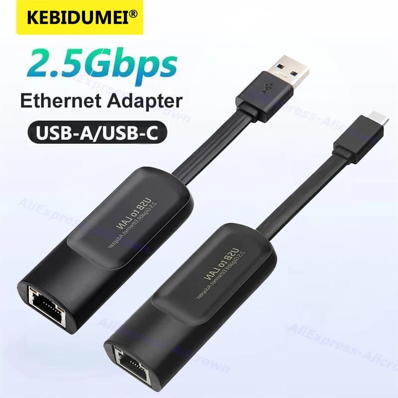 Adattatore Ethernet USB 2500Mbps Scheda di rete USB 3.0 da 2,5G Adattatore Internet Thunderbolt 3 Lan per PC portatile Windows Mac OS USB-A/C