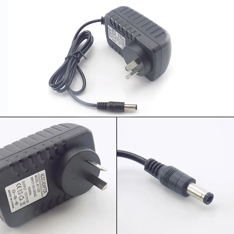 Spina AU australiana 12V 2A 2000mA 100-240V adattatore di alimentazione da ca a cc caricabatterie di ricarica per sistemi di telecamere CCTV