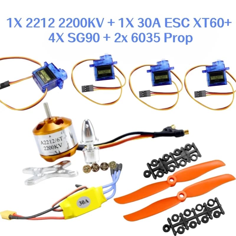 A2212 2212 2200KV Motore Brushless 30A ESC SG90 9G Micro Servo per RC Aereo Ad Ala Fissa Elicottero