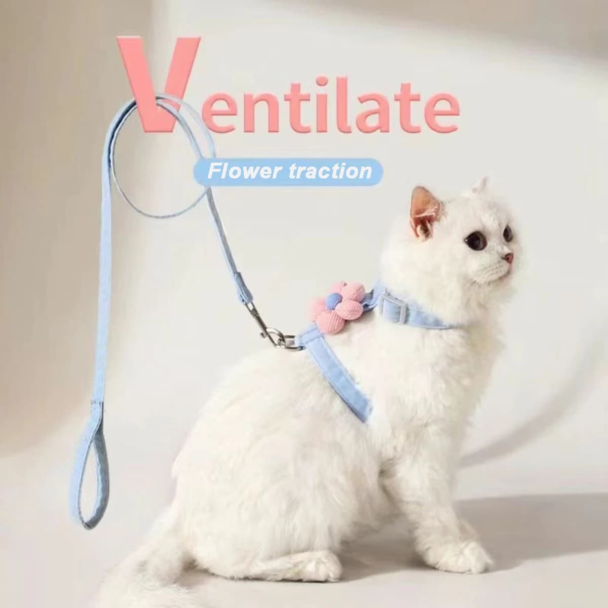 Set di Imbracatura e Guinzaglio per Gatti, Imbracatura Regolabile per Cani Piccoli, Guinzaglio Traspirante per Animali Domestici, Accessorio per Passeggiate con Cani e Gatti