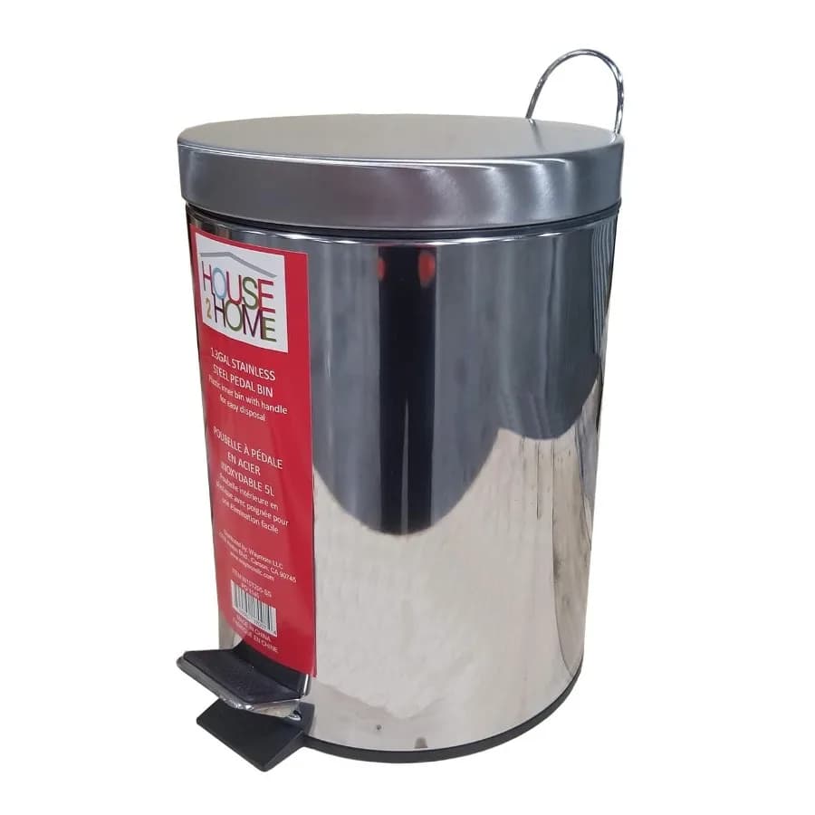 House 2 Home 5 L Stainless Steel Pedal Waste Bin