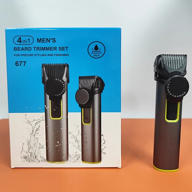 4 In 1 Multifunction Electric Razor, IPX5 Waterproof Electric Rulebar, Electric Finishing Set