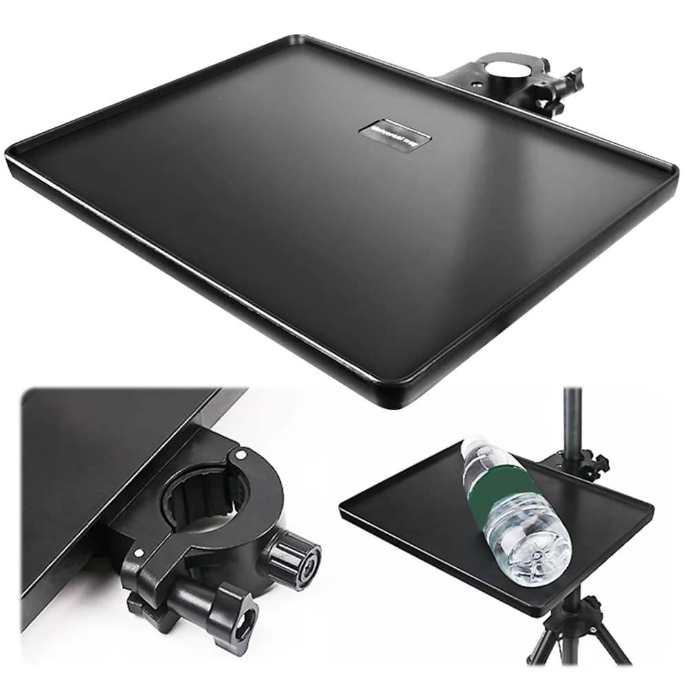 Sound Card Tray Universal Utility Shelf Stand Clamp Music Stand Tray for Tripod Bracket Live Broadcast