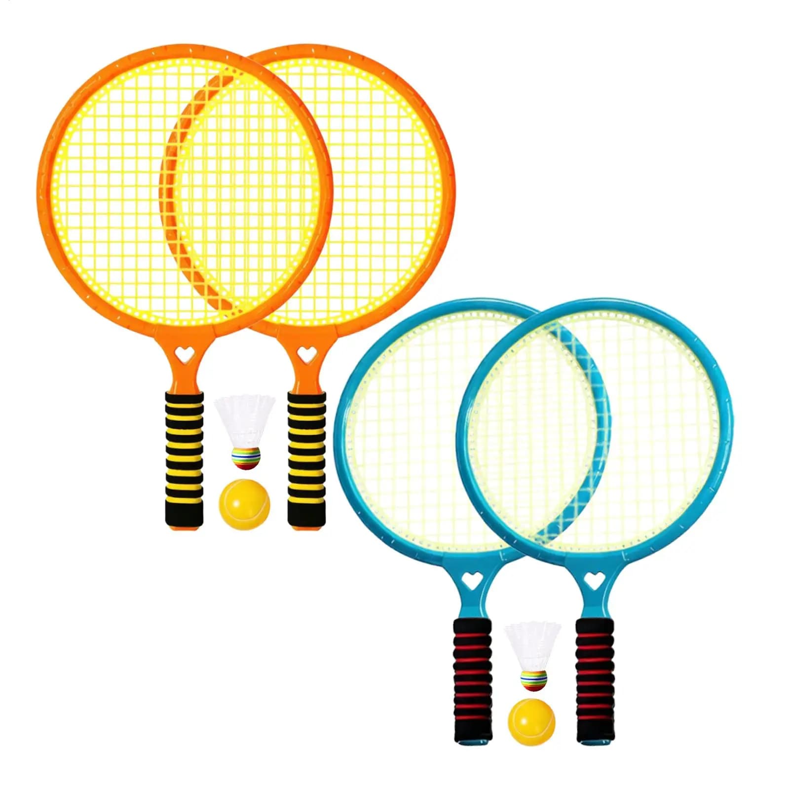 Set da badminton per bambini, giocattoli sportivi da tennis, set di racchette da badminton per giardino, spiaggia, parco, scuola, campeggio, patio, parco giochi