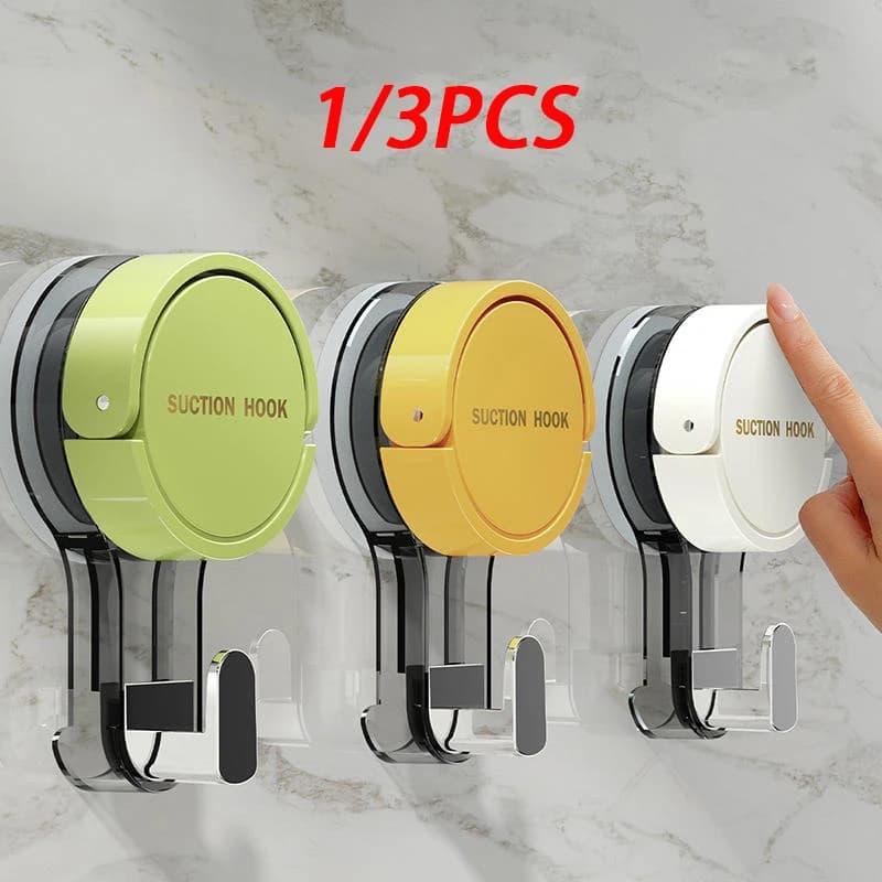 1/3PCS Ventosa Gancio Riutilizzabile Forte Vuoto Bagno Ventosa Ganci Impermeabile Portasciugamani Appendiabiti Gancio Accessor
