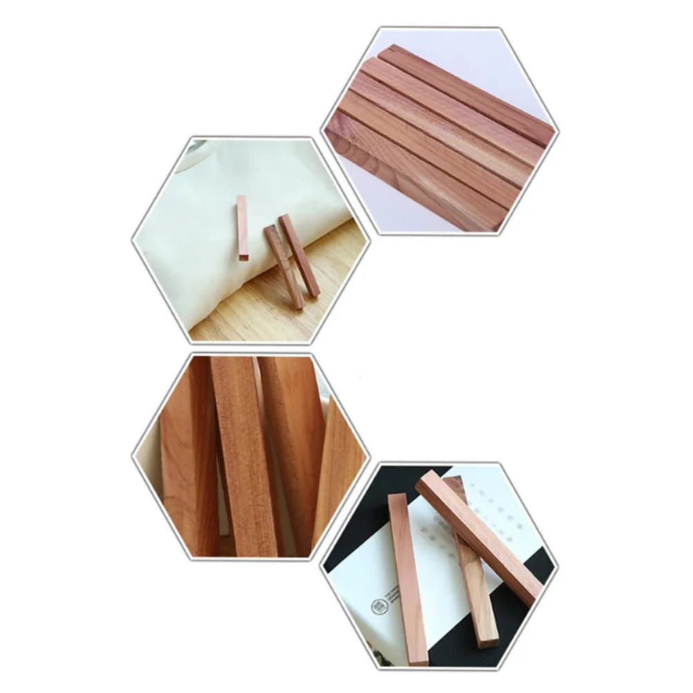 5 Pezzi Blocchi di Legno di Cedro Naturali per Cassetti, Repellente per Insetti, Antitarme, Antimuffa per Armadi e Contenitori