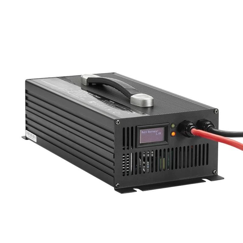 12V 80A Lithium Battery Charger, 14.6V, AC-DC LiFePO4 Smart Charger, with Anderson Connector, LED Indicator, 0V Activation, for Lithium LiFePO4 Deep Cycle Rechargeable Batteries of Boat, RV