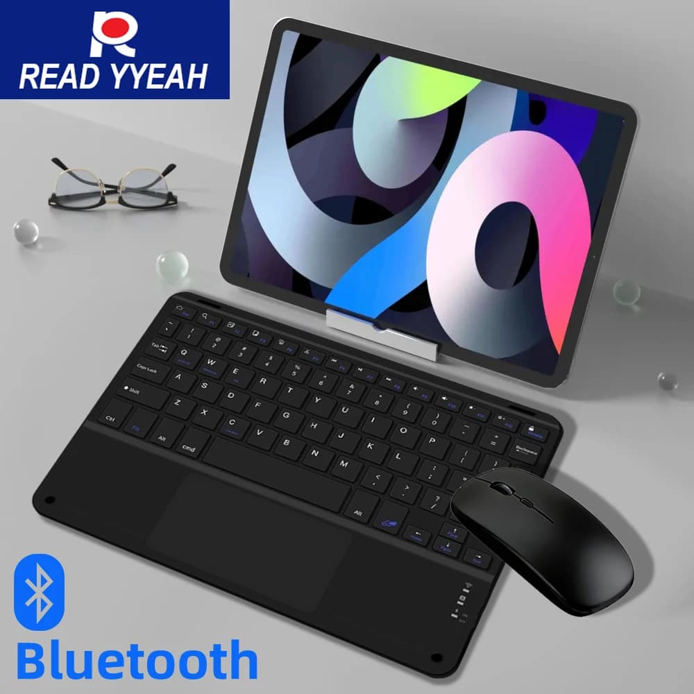 2025 Mini Touch Bluetooth Wireless Keyboard With Mouse For Android IOS Windows iPad Samsung Xiaomi Tablet Phone Spanish Keyboard