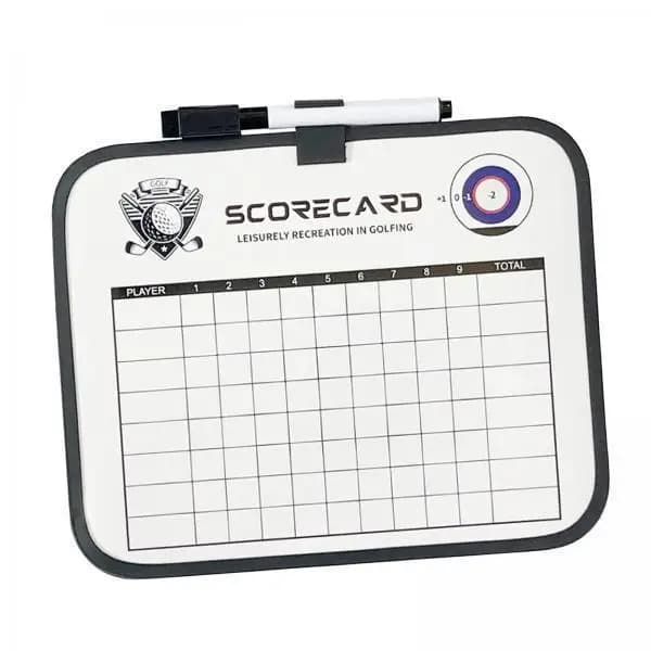 Tabellone Segnapunti Cancellabile per Golf, Lavagna Rigida Riutilizzabile per Marcatura Palline, Porta Scorecard e Organizzazione Dati di Partita