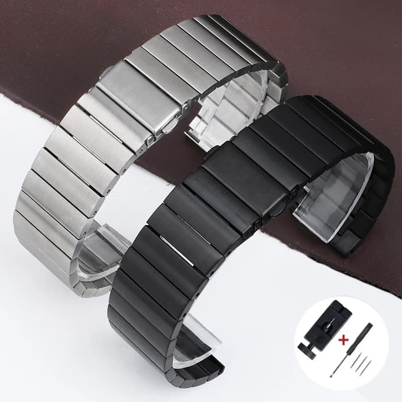 Cinturino per orologio in acciaio inossidabile massiccio 18mm 20mm 22mm cinturino in metallo cinturino Smartwatch accessori per cinturino di ricambio universale