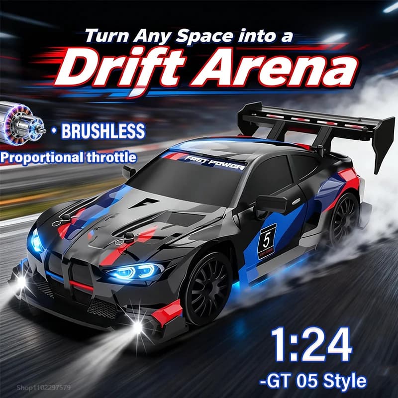 Auto RC 4WD da Drift in Scala 1/24 GT 360 ° Mini Auto Telecomandate Professionali ad Alta Velocità per Drift, Giocattoli per Bambini, Regali di Compleanno