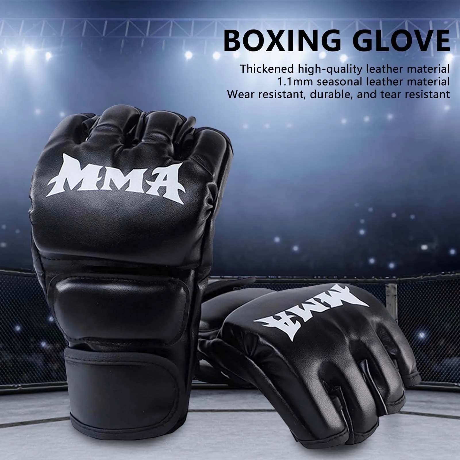 MMA Gloves for Martial Arts Training Shock Resistant Sparring Gloves for Durable Construction Suitable for Boxing Bags