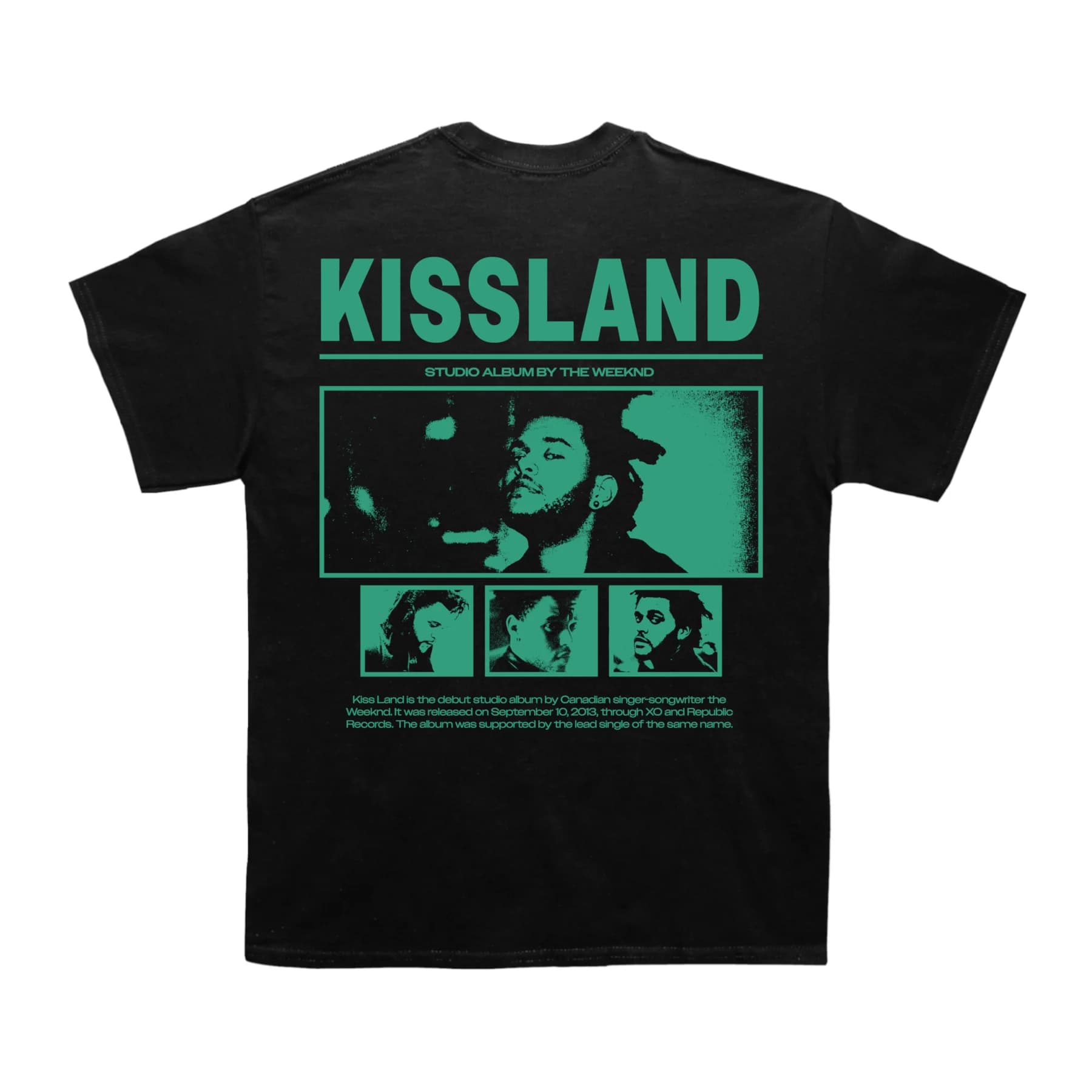 The Weeknd Kissland Retro R&B Pop Graphic T Shirt Streetwear Cotton Oversized Short Sleeve Tee